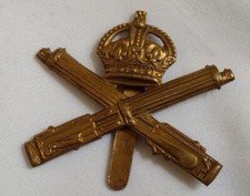 WW1 MACHINE GUN CORPS CAP BADGE KC SLIDER BRASS ANTIQUE ORIGINAL