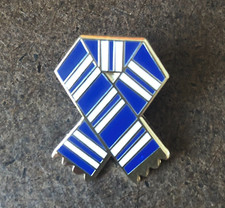 Blue & White Enamel Football