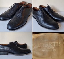 Barker 'Glasgow' Men's UK Size 11G Black Leather Brogue Shoes Last 413