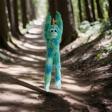 Genuine Vintage Green/Blue Wild Republic Hanging Monkey 50cm