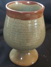 vitage  Hand Thrown Wine Goblets By Prinknash Pottery, England. 1970/80s