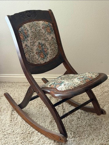 Vintage folding wooden rocking - vintage,