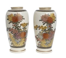 Pair Antique Japanese Satsuma