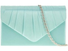 Women Pleated Satin Clutch Bag