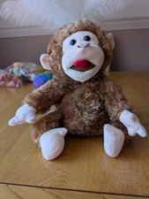 Funny Face Monkey Plush Toy,interactiveCheeky Chimp,brown,giggling Monkey
