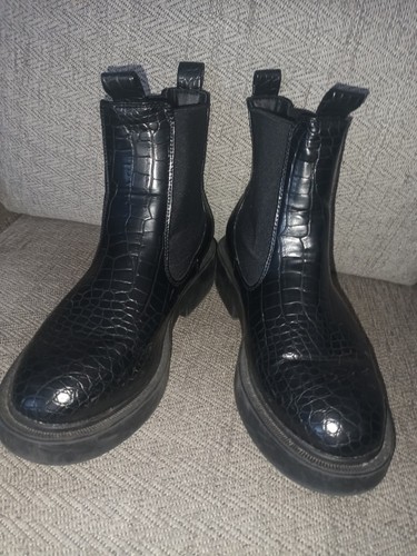 Topshop black faux leather - topshop,