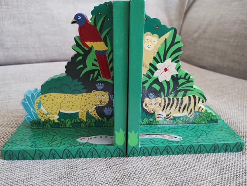 Children wooden bookends - children's,