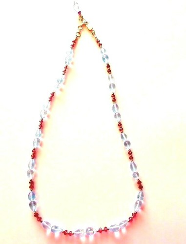 Blue topaz rhodolite garnet - topaz,