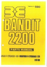 Bomford Flail Mower Bandit 2200 Parts Manual