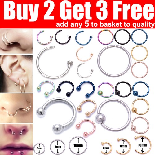 Nose ring rings lip - nose,