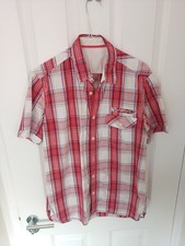 M&S coral Pink White Check