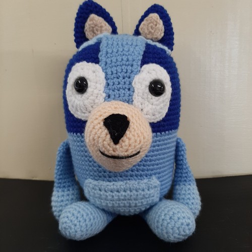 Handmade crocheted bluey dog - crocheted,