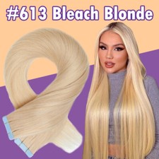 Invisible Tape In Remy Skin Weft 100% Human Hair Extensions THICK Full Head 150G