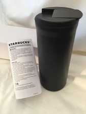 Starbucks insulated travel flask mug cup. Black non leak lid 355 ml New In Box