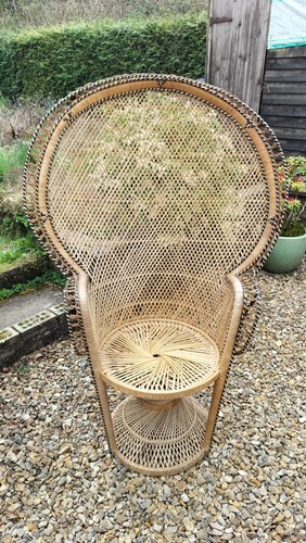 Vintage wicker peacock - vintage, chair