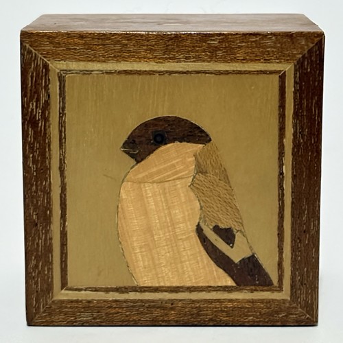 Vintage bird marquetry - marquetry, wood