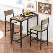 GAINOOM 3 Piece Gray Bar Table