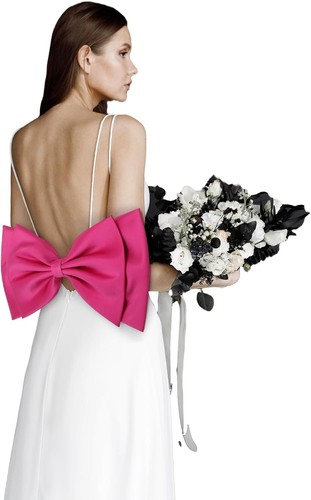 Big satin bow - bow, detachable
