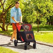 Foldable Dog Carriage w/