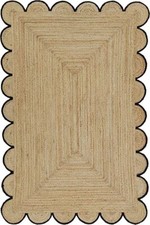 Rug Jute Scallop Rectangle