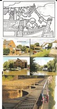 Canal postcards, narrow boat postcards, 