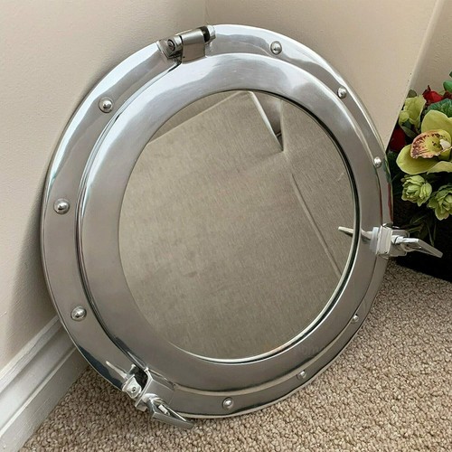Chrome studded porthole mirror - porthole,