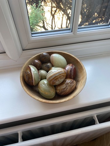 Polished onyx crystal eggs lot - polished,