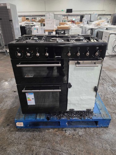 Smeg cx93gmbl 90cm dual fuel - smeg,