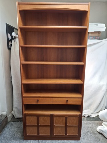 Mid century teak tall bookcase - century,