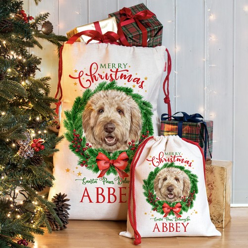 Labradoodle christmas sack - labradoodle,