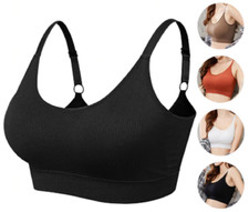 New Premium Seamless Comfort Bra Comfy Shapewear Sports Stretch Crop Top Vest UK