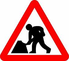 Road Works Road safety sign