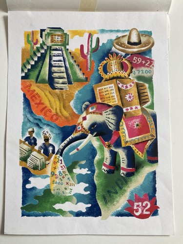 Vintage gouache painting - gouache, /