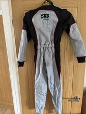 OMP Racing/Karting Suit Size 140, Boots UK Size 5 EU 38, 2 Hoods & Bag - VGC