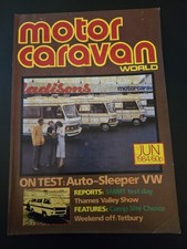 Motor Caravan World Magazine June 1984 Auto-Sleeper VW Test, Retro Van Life