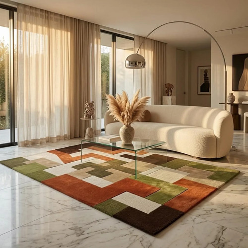 Modern geometric area rug - modern,