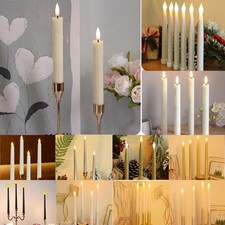 2Pack Flameless LED Taper Candles Light XMAS Party Dinner Long Candles Battery