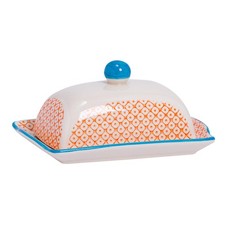 Hand-Printed Butter Dish -