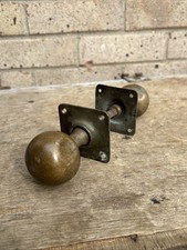 Antique brass door - door, knobs