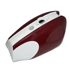 BSA B25 B44 Star Fire Petrol Gas Fuel Tank Coffee Brown & White Painted S2u