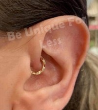 Fake Daith Spring Disc Clip On Nose Ring Septum Lip Fake Earring Piercing  