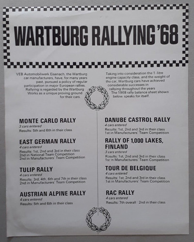 Wartburg knight rallying - wartburg,