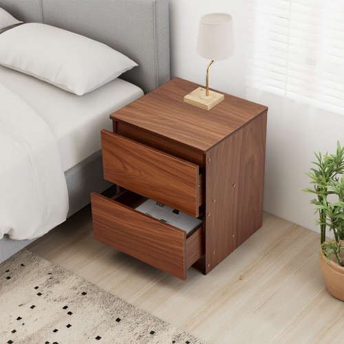 Brown wooden bedside table - brown,