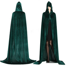 Hooded Velvet Cloak Cape Robe