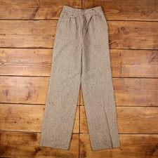 Vintage Pendleton Tweed Pants Trousers 24x32 USA Made 80s 8 Wide Leg Womens