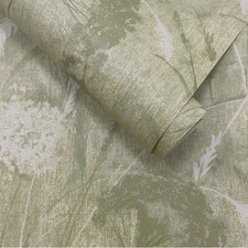 Sage Green Floral Wallpaper
