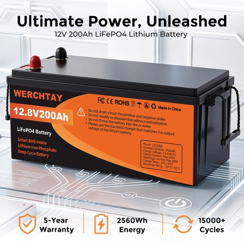 12v 200ah lifepo4 lithium - 200ah,