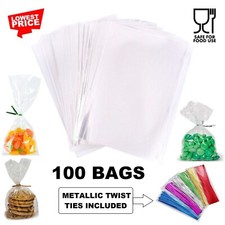 100 Cellophane Sweet Bags with