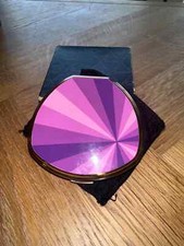 Vintage Stratton Mod Compact – Pink & Purple Starburst – 1970s Convertible