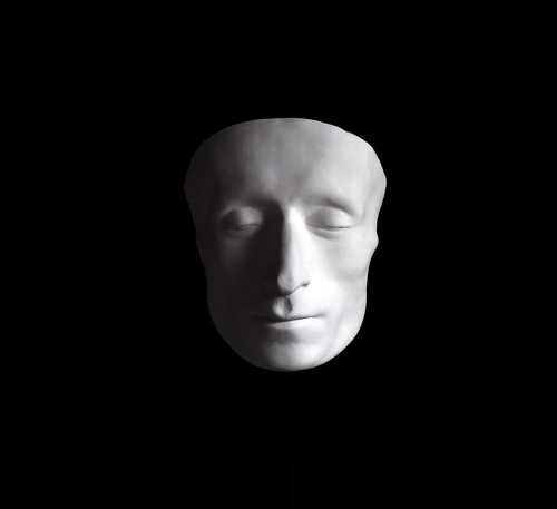Leopardi death mask plaster - leopardi, mask,